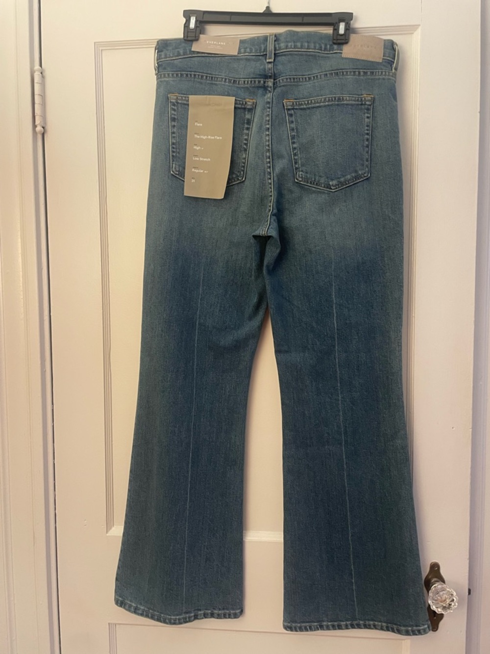 Everlane The High Rise Flare Jean in Bright Indigo - Picture 3 of 5